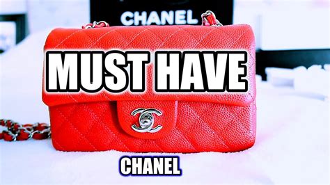 CHANEL 14C Red Mini Flap Bag Caviar Unboxing 